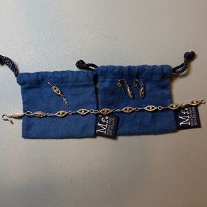 Mignon Faget Luz/Obscuro matching set - bracelet, earrings and pendant.